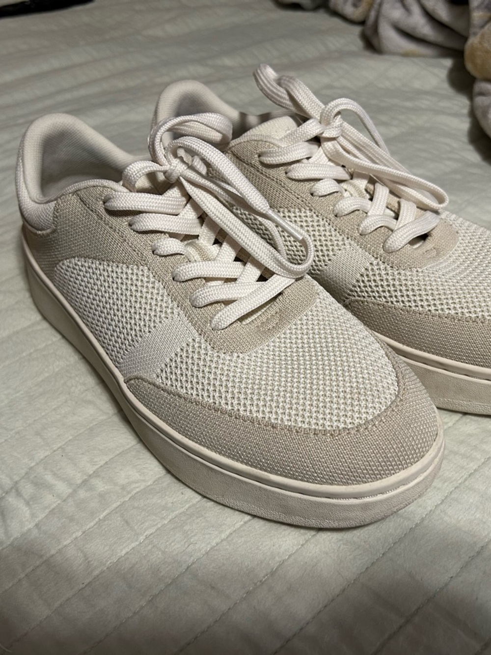 Rothy's Knit Low-Top Sneakers - Cream